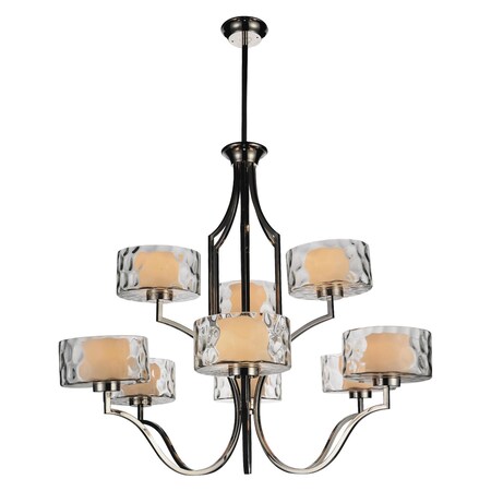 Cwi Lighting 9 Light Drum Shade Chandelier With Chrome Finish 9810P37-9-601